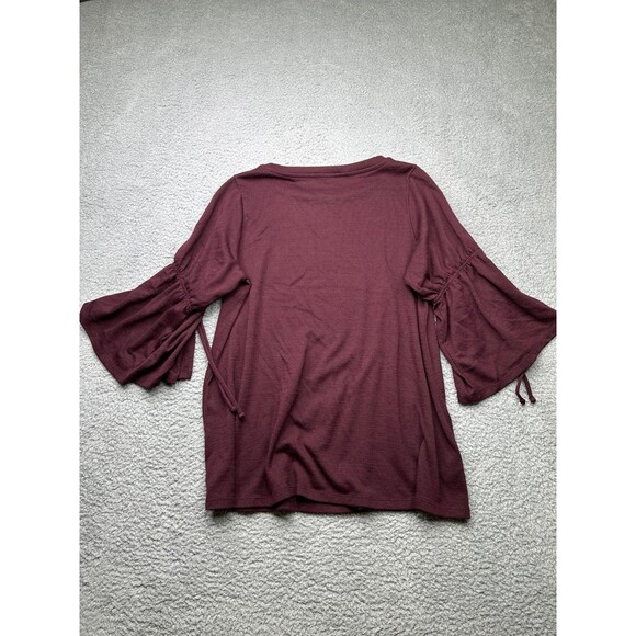 Loft Flutter Split tie sleeve tunic sz small - Picture 6 of 7